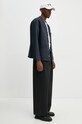 A.P.C. geaca din amestec de lana veste aurelien PSAFU.H22200 bleumarin AW24