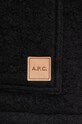 A.P.C. camicia giacca in lana veste emile patch WVBCA.H02961 nero