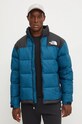 Páperová bunda The North Face Lhotse Jacket zateplené tyrkysová NF0A3Y231NO1