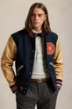 Куртка-бомбер Polo Ralph Lauren Polo Varsity Jacket без капюшона голубой 710949941