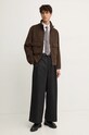 Вовняна куртка Sisley 2VLPSN03N коричневий AW24