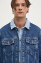 Desigual geacă din denim ILLINOIS bleumarin 24WMED05