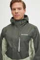 Columbia geaca de ploaie Pouring Adventure verde 2117171