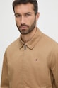 Bavlněná bunda Tommy Hilfiger béžová MW0MW36603