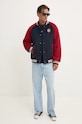 Tommy Jeans jacheta bomber din amestec de lana DM0DM19631 bleumarin AW24