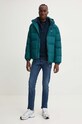 Páperová bunda Tommy Jeans DM0DM19786 tyrkysová AW24