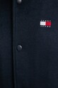 Tommy Jeans jacheta bomber din amestec de lana DM0DM20685 bleumarin