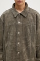 Rick Owens corduroy jacket Jumbo Worker gray DU02D2761.HCF