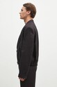 Martine Rose marynarka z domieszką wełny Elasticated Db Tailored Jacket 349WT06007 czarny AW24