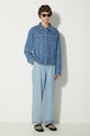 Marine Serre kurtka jeansowa Moon Laser Denim Trucker Jacket MJA063A niebieski AW24