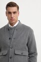 Куртка-бомбер с примесью шерсти Hackett London серый HM403233