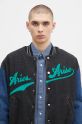 Aries jachetă bomber din denim Varsity Denim Jacket negru AR7030302
