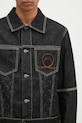 Marine Serre denim jacket Moon Laser Denim Trucker Jacket black MJA063A.RDEN0001
