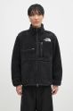 The North Face felpa in pile Denali X applique nero NF0A86ZWJK31