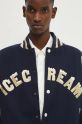 ICECREAM bomber jacket Drippy Varsity Jacket navy IC24301