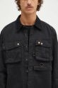 Barbour giacca camicia Oakmoor OS Twill Overshirt nero MOS0380