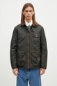 Куртка Barbour Angler Wax Jacket злегка утеплена зелений MWX2348