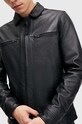 Kožená bunda AllSaints LUCK JACKET M069LB čierna AW24