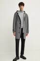 Шерстяное пальто MACKAGE JOSHUA серый AW24