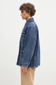 Rifľová bunda Human Made Denim Coverall Jacket HM28JK002 tmavomodrá AW24