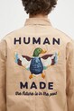 Human Made kurtka koszulowa bawełniana Washed Duck Coverall Jacket beżowy HM28JK013