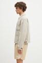 Human Made cotton shirt jacket Herringbone Zip-Up Work Jacket HM28JK014 beige AW24