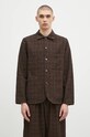 Universal Works wool shirt 31111.BLACK brown AW24