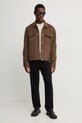 Vlnené košeľové sako Nanushka RHYS NM24FWJK02578 hnedá AW24