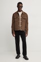 Nanushka kurtka koszulowa wełniana RHYS NM24FWJK02578 brązowy AW24