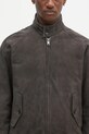 Baracuta geacă din piele întoarsă Suede Winter G9 gri BRCPS0990