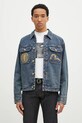 Oblečenie Rifľová bunda Evisu Brocade Appliqué & Carp Emb 2EAHTM4DJ7001 tmavomodrá
