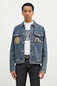 Clothing Evisu denim jacket Brocade Appliqué & Carp Emb 2EAHTM4DJ7001 navy