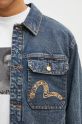 Evisu denim jacket Brocade Appliqué & Carp Emb navy 2EAHTM4DJ7001