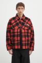 Abbigliamento Human Made camicia giacca in lana Wool Hunting Jacket HM28JK031 rosso