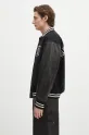 Шерстяная куртка-бомбер Wacko Maria Leather Varsity 24FW.WMO.BL16 чёрный AW24