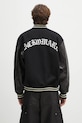 Îmbrăcăminte Wacko Maria jachetă bomber din lână Leather Varsity 24FW.WMO.BL16 negru