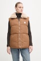 Oblečení Oboustranná vesta A.P.C. doudoune teddy PAAFW.M30201 hnědá