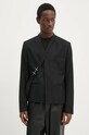 Heliot Emil sacou din lana AW24.M.04.045.BLK01 negru AW24