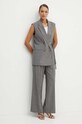 BOSS vesta de lana 50525867 gri AW24