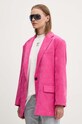 HUGO blazer con aggiunta di lana rosa 50522264