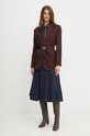 Pinko geaca de lana 104505.A1B3 burgundia AW24