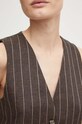 Лляний жилет Day Birger et Mikkelsen Frida - Casual Linen Stripe DAY65243245 коричневий
