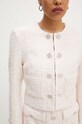 Rotate marynarka Boucle Cropped Jacket różowy 1127721011