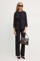 Піджак з домішкою вовни Elisabetta Franchi GI10746E2 чорний AW24