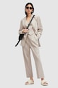 AllSaints kamizelka lniana WHITNEY WAISTCOAT W035QA beżowy