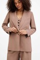 Піджак з домішкою льону AllSaints DERI LYN WT521Z коричневий AW24