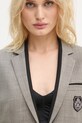 Шерстяной пиджак The Kooples FVES29007K серый