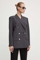 Шерстяной пиджак Theory O0601103 серый AW24