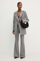 Luisa Spagnoli geaca de lana SIGNORILE 541202 gri AW24