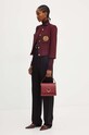 Elisabetta Franchi marynarka z domieszką wełny GI12147E2 bordowy AW24